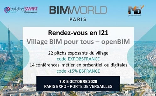 L’openBIM au rdv à BIM World 7-8 oct.